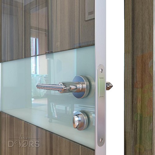 Дверь межкомнатная DO-509 Сосна глянец/стекло Белое