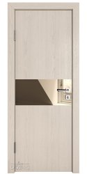Дверь межкомнатная DO-501 Ясень капучино/зеркало Бронза
