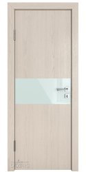 Дверь межкомнатная DO-501 Ясень капучино/стекло Белое