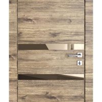 Дверь межкомнатная DO-513 Лофт светлый/зеркало Бронза