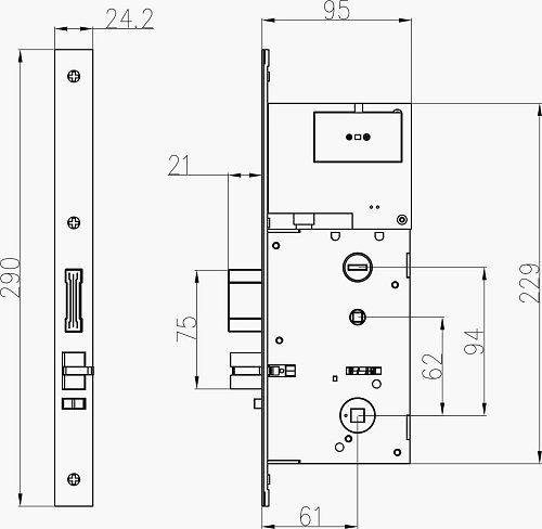 Электронный гостиничный замок HSU-9959-TH
