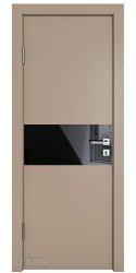 Дверь межкомнатная DO-501 Латте софт/стекло Черное
