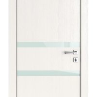 Дверь межкомнатная DO-513 Белый ясень/стекло Белое