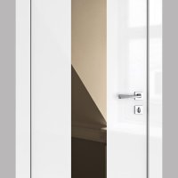 Дверь межкомнатная DO-510 Белый глянец/зеркало Бронза