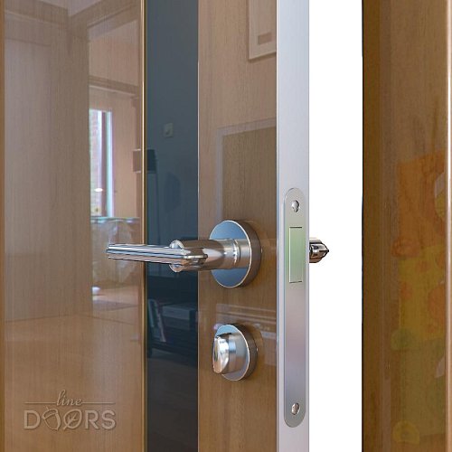 Дверь межкомнатная DO-507 Анегри темный/стекло Черное