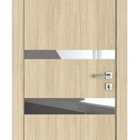 Дверь межкомнатная DO-512 Дуб светлый/Зеркало