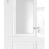 Дверь межкомнатная DO-PG2 Белый глянец/Ромб