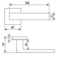 Дверная ручка HORIZONT S5 OSA