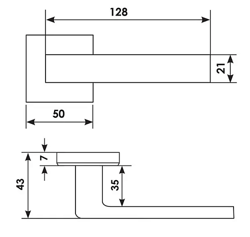 Дверная ручка HORIZONT S5 OSA