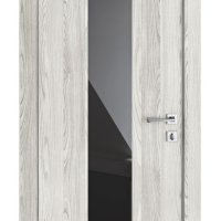 ШИ дверь DO-610 Айс/стекло Черное