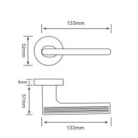 Дверная ручка RAP 26 SLIM-R BL
