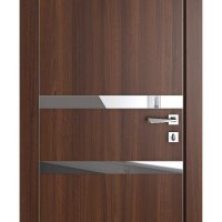 ШИ дверь DO-613 Орех тисненый/Зеркало