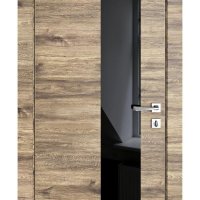 ШИ дверь DO-604 Лофт светлый/стекло Черное