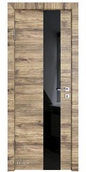 ШИ дверь DO-604 Лофт светлый/стекло Черное
