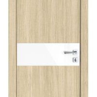 Дверь межкомнатная DO-509 Дуб светлый/стекло Белое