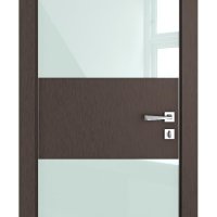 Дверь межкомнатная DO-508 Бронза/стекло Белое