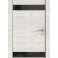 ШИ дверь DO-602 Ива светлая/стекло Черное