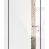 ШИ дверь DO-607 Белый глянец/вставка Веста