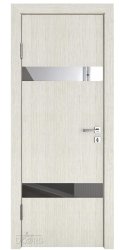 Дверь межкомнатная DO-502 Белая лиственница/Зеркало