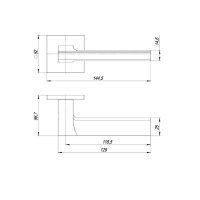 Ручка Punto (Пунто) раздельная K.ARC.Q52.BLADE BL-24 черный