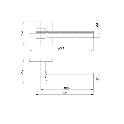 Ручка Punto (Пунто) раздельная K.ARC.Q52.BLADE BL-24 черный