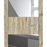 Дверь межкомнатная DO-508 Рустик натуральный/Зеркало