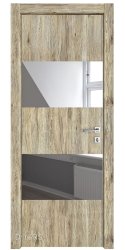 Дверь межкомнатная DO-508 Рустик натуральный/Зеркало