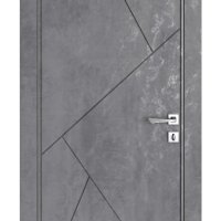 Дверь межкомнатная Прима Бетон темный
