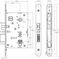 Электронный гостиничный замок HSU-9962-S