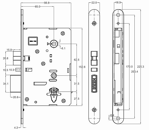 Электронный гостиничный замок HSU-9962-S