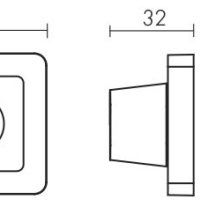 Ручка Fuaro (Фуаро) поворотная BK6 XM SSC/CP-16 сатинированный хром/хром