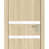 ШИ дверь DO-613 Дуб светлый/стекло Белое