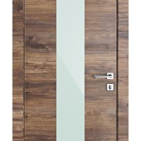 Дверь межкомнатная DO-510 Лофт темный/стекло Белое