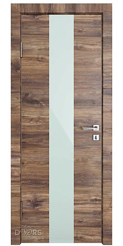 Дверь межкомнатная DO-510 Лофт темный/стекло Белое