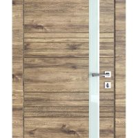 ШИ дверь DO-614 Лофт светлый/стекло Белое