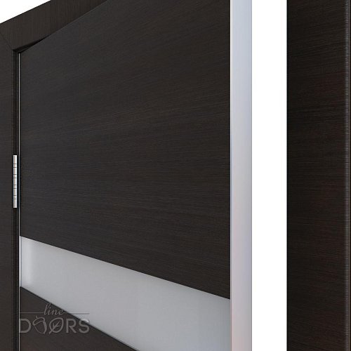 ШИ дверь DO-602 Венге горизонтальный/Снег