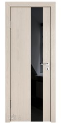 ШИ дверь DO-604 Ясень капучино/стекло Черное