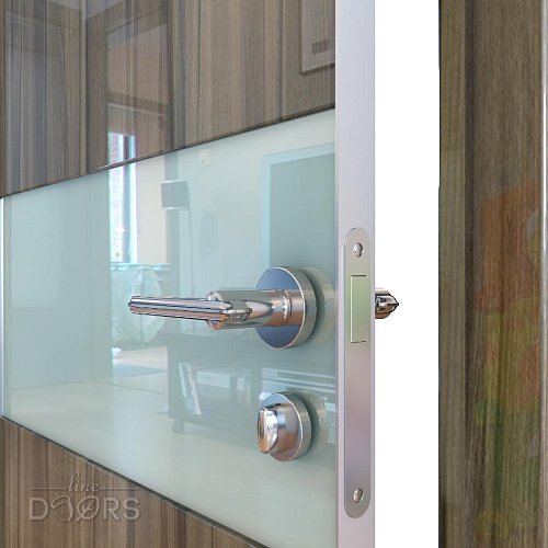 Дверь межкомнатная DO-501 Сосна глянец/стекло Белое