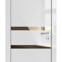 ШИ дверь DO-613 Серый глянец/зеркало Бронза