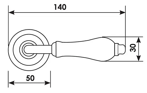Дверная ручка CC-3 OBA/CHAMP