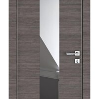 Дверь межкомнатная DO-510 Ольха темная/Зеркало