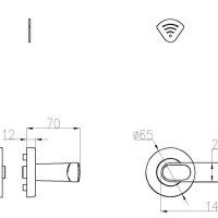 Электронный гостиничный онлайн замок HSU-9905BT-SN