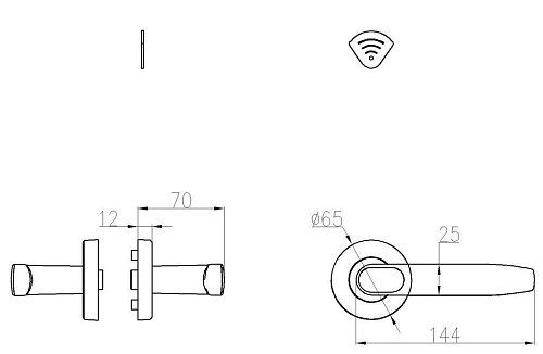 Электронный гостиничный онлайн замок HSU-9905BT-SN