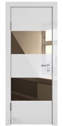 Дверь межкомнатная DO-508 Серый глянец/зеркало Бронза