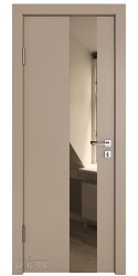 Дверь межкомнатная DO-504 Латте софт/зеркало Бронза
