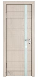 Дверь межкомнатная DO-514 Ясень капучино/стекло Белое