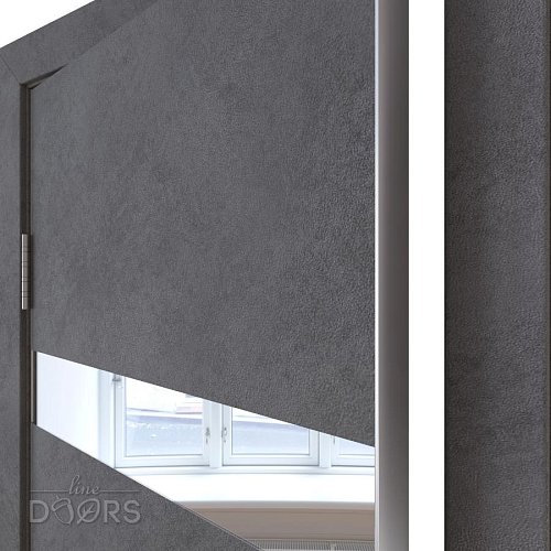 ШИ дверь DO-602 Бетон темный/Зеркало