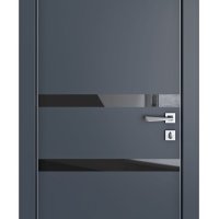 Дверь межкомнатная DO-513 Мэджик ПЭТ/стекло Черное