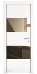 Дверь межкомнатная DO-508 Жемчуг/зеркало Бронза