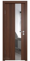 Дверь межкомнатная DO-504 Орех тисненый/Зеркало